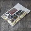 Packing Bags 100Pcs/Lot Plastic Aluminum Foil Resealable Zipper Packaging Bag Food Tea Coffee Cookie Pouch Smell Proof Self Seal Retai Otkil