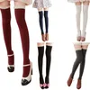 Women Socks Twist Cable Knit Thigh High Stockings With Frilly Ruffled Lace Trim Vertical Striped Jacquard Over Knee Long 37JB