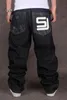 Mäns jeans män svart baggy jeans hip hop designer cholyl märke skateboard byxor lösa stil sann hiphop rap jeans pojke storlek30-46 230729
