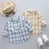 Camisas infantis DIIMUU Primavera Outono Bebê Meninos Algodão Roupas Camisa Criança Meninas T Roupas Crianças Usa Blusa Infantil 1 2 3 4 5 Anos 230731