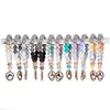 Keychains Lanyards Sile Key Ring Armband Pärled Wrislet Keychain Portable House Car Keys Holder Tassel Chain trägruslet Bangle OT5QX