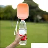 Dog Bowls Feeders Travel Water Bottle Portable Pet Doges Bottlees Drinking Wateres Feeder For Dogs Cat Outdoor Waters Drop Deliver Dhojz