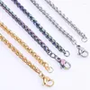 Chaînes 1 pièces Cool or couleur 3mm en acier inoxydable quille chaîne lien pour collier à faire soi-même Bracelet faisant cheville femmes bijoux composants