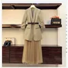 Two Piece Dress UNXX Blazer Suits 2 Set For Women Business Loose Coat Oversized Skirt Suit Office Lady Outfits