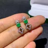 Stud Earrings CoLife Jewelry Vintage Silver For Daily Wear 4 5mm Natural Emerald 925