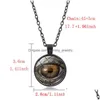 Pendentif Colliers Dragon Eye Time Collier De Pierres Précieuses Sier Bronze Verre Cabochon Pour Femmes Hommes Mode Bijoux Drop Delivery Pendentifs Dhey6