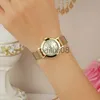 Otros relojes WWOOR, relojes para Mujer, 2022, marca de lujo, banda de malla de acero inoxidable, vestido dorado, Reloj de pulsera pequeño a la moda para Mujer, Reloj para Mujer J230728