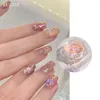 Ongles paillettes opale poudres ongles abrasifs rêveur Style romantique pour manucure matériel Aurora Sequin Patch bricolage décors # LEDBA03