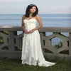 2021 White Ivory Elegant A-Line Sweetheart Chiffon Wedding Dresses Applices Pärled Plus Size Party Brudklänningar BM54311i