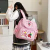 Sacs d'école japonais Schlool sac sac à dos pour enfants mignon doux fille mignon et mignon brodé fruits Strberry dentelle fille étudiant cartable fille Z230801