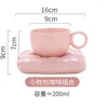 Tassen Untertassen China Travel Fancy Tea Pottery Wiederverwendbare Tassen Ästhetische Küche Tazas Para El Cafe Kaffeetassen-Set