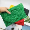 Sacs de soirée Fashion Corn Husk Handmade Women's Straw Bag Summer Envelope Wallet Multi color Beach Holiday Woven Female Sac A Main 230731