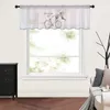 Kurtyna Walentynki Butterfly Kwiaty Kwiaty Komurne kuchenne Tiulle Sheer Krótki sypialnia salon Decor Home Decor Drapes