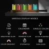 デスクテーブルクロックRGB付きデジタルニクシーチューブクロックホームデスクトップデコレーションの輝き豪華なボックスパッキングギフトアイデア230731