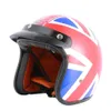 Motorcycle Helmets BLD Vintage Classic Cafe Racer Motorcycle Open Face Helmet Men Women Chopper Bobber Style Scooter Motorbike Riding Jet Casco x0731