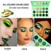 Ögon Shadow Green Eyeshadow Palette De'Lanci 15 Färg Högt pigmenterad Makeup Set Long Wear Free Naken Yellow Emerald Green Eyeshadow Pallet 230731