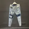 Hommes Jeans Trous Jeans Hommes Et Femmes Été 2022 Taille Haute Mince Couleur Lâche Droite Denim Cheville Longueur Sarouel Hommes Et Femmes Jeans J230728