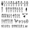 Stick Figure My Family Pet Dog Cat Sticker per paraurti finestrino auto Decalcomania in vinile Adesivo per uso domestico car styling2461