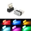 USB -pluggar LED -lampor Bil Ambient Lamp Interior Dekoration Atmosfär Ljus för biltillbehör Mini USB LED -glödlampan Natt Ljus24B