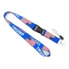 Sleutelhangers Lanyards Donald Trump Biden U.S.A Verwijderbare Vlag van de Verenigde Staten Sleutelhangers Badge Hanger Feest Cadeau Mobiele Telefoon Lany Otp9O