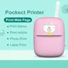 Portable Cartoon Pocket Printer: Print Photos, Labels & Work Plans from Your Mobile Phone with Bluetooth!