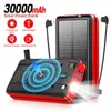 Cell Phone Power Banks 30000mAh Wireless Solar Power Bank Caricabatterie portatile Powerbank Batteria esterna integrata Cavo per Xiaomi iPhone Huawei L230731