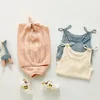 Kläder sätter Baby Sweet Cotton Knitt Rem Shirt Short Pants Suit Smittbarn Girls Set Born Outfits Princess Costumes 230731