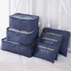 Duffel Bags 6 ПК, набор пакетов для хранения дорог для одежды аккуратный организатор гардероб Suitcase Mutcess Multifunction упаковочный комплект кубиков 230729