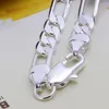 Bağlantı Bilezikleri Damgalı 925 Düğün Güzel Hediye Gümüş Kaplama 6mm Zincir Erkek Kadın Mücevher Moda Güzel Bileklik