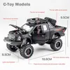 Diecast Model Cars New 132 Ford Raptor F150 Alloy Diecast Car Model Toys Sound Light Toy Pickup Truck Pull Back Vehicle For Children x0731