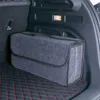 Taşınabilir büyük anti kayma bölmesi çizme depolama organizatörü araç çantası araba depolama çantası araba gövdesi organizatör yumuşak keçe saklama kutusu305i
