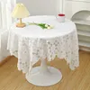 Table Cloth European Style Lace Tablecloth Knitted Table Cloth Rectangular TV Dust Cover Vintage Desktop Decoration for Room R230726