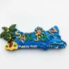 Kylmagneter Puerto Rico 3D Creative Magnetic Kylskåp klistermärken San Juan Tour Commemorative Painted Decorative Crafts Kylmagnet Decor x0731