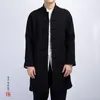 Men's Trench Coats Chinese National Style Long Windbreaker Jacket Mens Streetwear Men Spring Vintage Kimono Coat