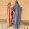 Ubranie etniczne 9 kolorów kobiety muzułmańska sukienka 2 -częściowa Jilbab Zestaw modlitewny odzież Nida z kapturem abaya khimar hidżab długa spódnica islam dubai ubrania