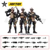 Military Figures JOYTOY 1/18 3.75 Action Figures Military Armed Force Series Anime Model For Gift 230729