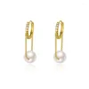 Boucles d'oreilles TIOWIOS 2023 français Simple mode perle frangée lumière luxe sens pour les femmes et chaîne Vintage personnelle