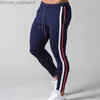 Męskie spodnie Jogger w paski Sport Sports Casual Pants Męs