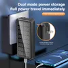 Banki zasilania telefonu komórkowego Solar Power Bank 30000MAH PD22.5W Szybkie ładowanie energetyki słonecznej Wbudowane w 4 kable zewnętrzne latarki baterii dla smartfonów L230731