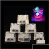 Decoração de festa Aoto Colors Mini Romantic Luminous Artificial Ice Cube Flash Led Light Christ Drop Delivery Home Garden Festive Suppl Dhpne