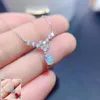 Pendants MeiBaPJ Natural Opal/Ruby Water Drop Fashion Pendant Necklace 925 Pure Silver Colorful Stone Fine Wedding Jewelry For Women