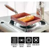 Pans 1Pc Retangular Omelette Pan Tamagoyaki Egg Nonstick Maifan Stone AntiScalding Handle for Glass Electic Gas Stove 230731