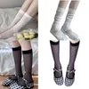 Meias femininas meias japonesas para panturrilha meias até o joelho