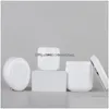 Verpakking Flessen 20/30/50/100/150/200/250G Witte Plastic Hervulbare Container Met deksel Lege Cosmetische Potten Opslag Drop Levering Kantoor Otpm5