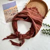 Scarves Stripe Cotton Scarf Fashion Hairband Headband Kerchief Bandanas Women Girls Accessories Neckerchief Hairscarf Shawl Wrap