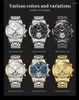 腕時計2023 JSDUNメンズオートマチックメカニカルウォッチスケルトンフライホイールデザインクロックステンレススチール防水日付