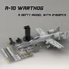 Blocks Fighter Moc Building A 10 Warthog Aircraft Assemble DIY Education Airplane Model Bricks Toys Children Xmas Gift 230731