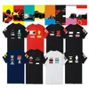 F1 racer T-shirt manches courtes Hamilton Vettel Vistapan racing suit col rond polyester séchage rapide peut être personnalisé178V