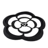 Anti-slipmatten Biety Auto Slip Pad Zwart-wit Bloem Decoratie Mat Camellia PVC Hittebestendig Ronde Mobiele Phone270O