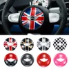 Union Jack Car Steering Wheel Panel Center Cover Sticker Moulding Trim Sticker for Mini Cooper R55 R56 R60 R61 Styling Accessories301s